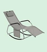 avec tissu en maille gris, structure en métal incurvé et poche latérale attachée. Dispose d'un design ergonomique pour la détente et le confort.