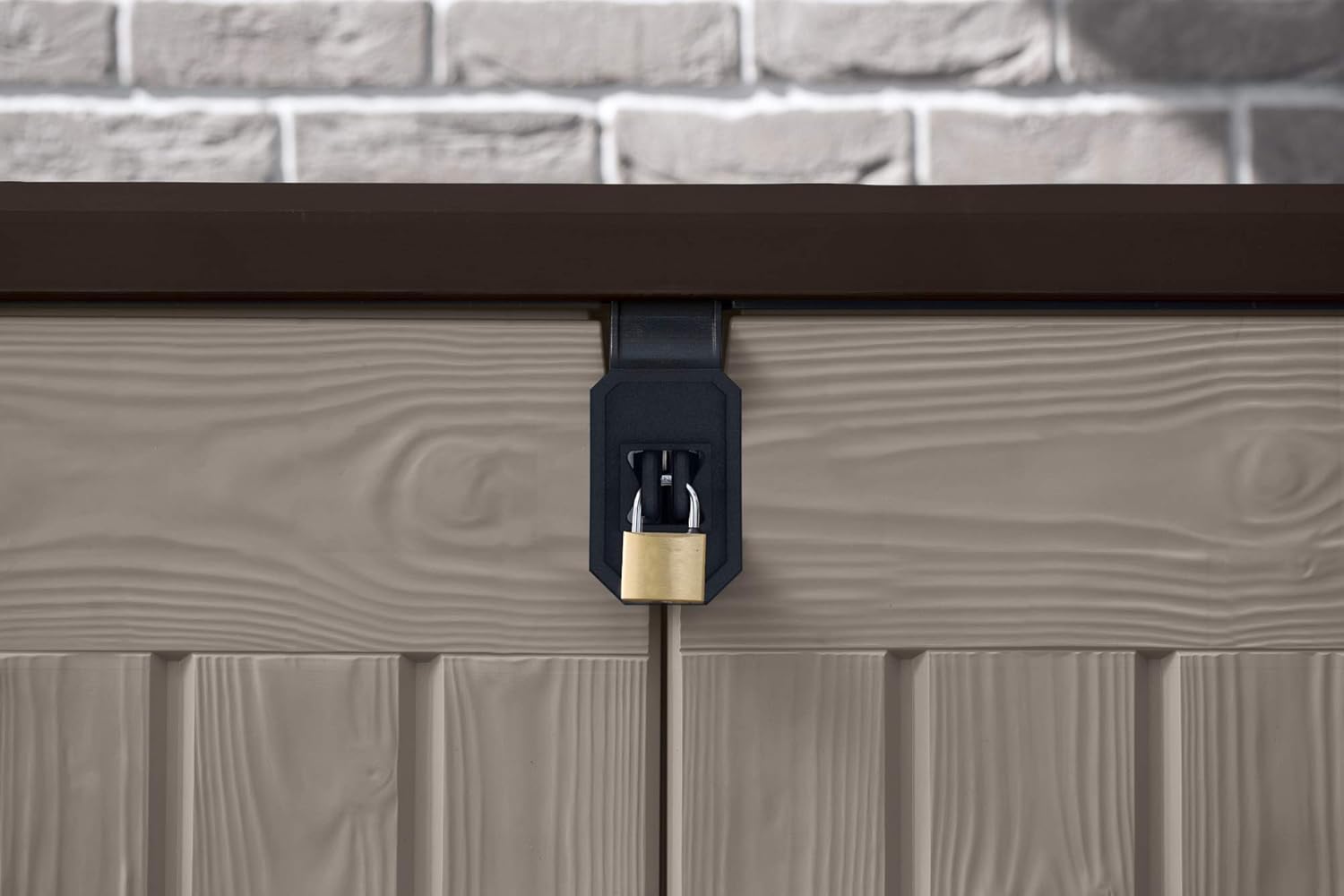 KETER - Range SIO Pro - 1200L - Abri poubelle horizontal beige
