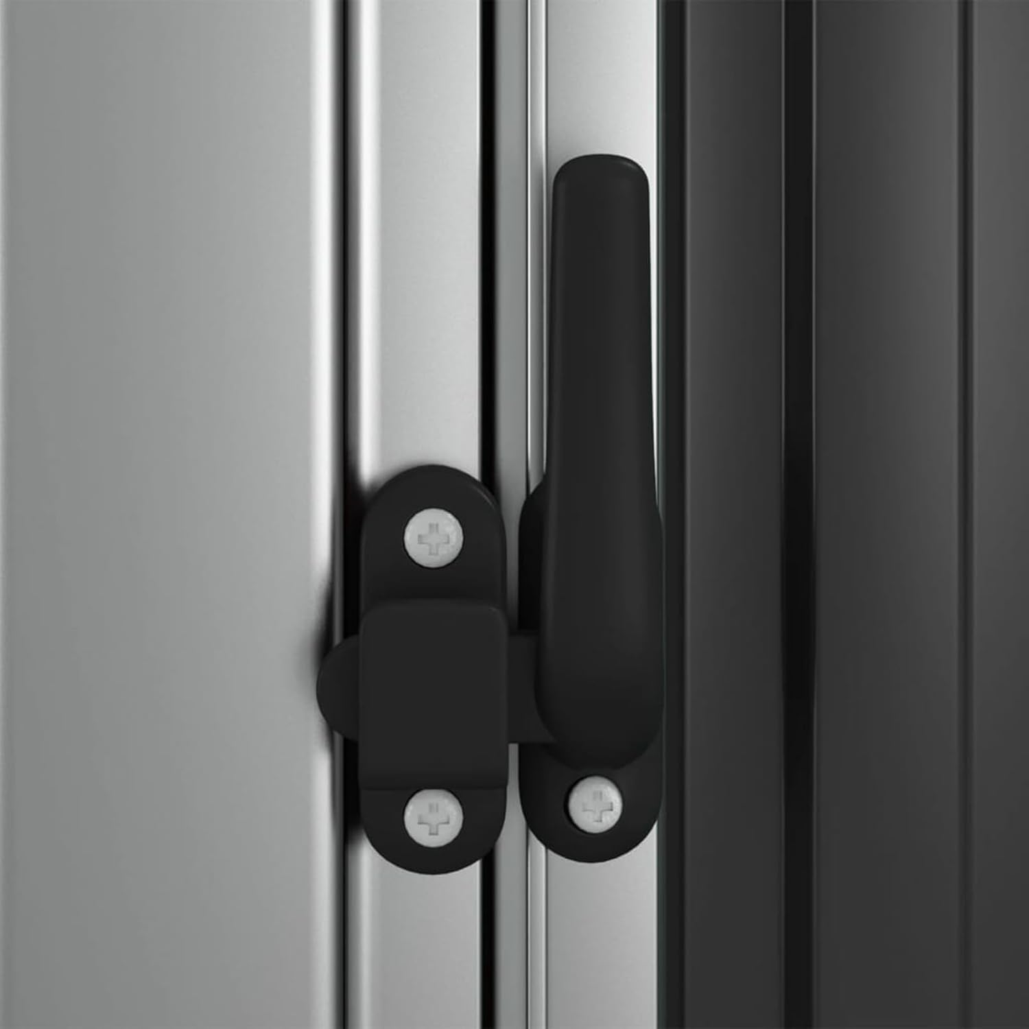Homgoday Abri de jardin en acier galvanisé anthracite 118,5 x 97 x 209,5 cm