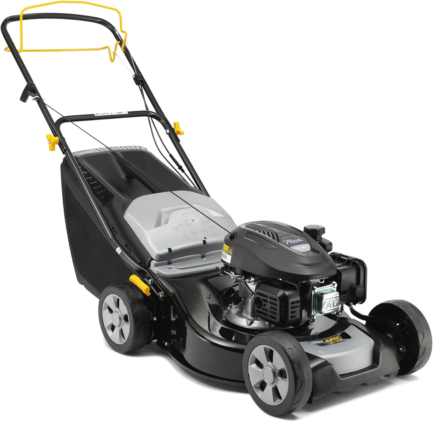 Alpina AL4 46 SA Tondeuse Thermique, 125 cm³, 46 cm – Bac 60 l, Autotractée – Pelouses jusqu'à 1 200 m²