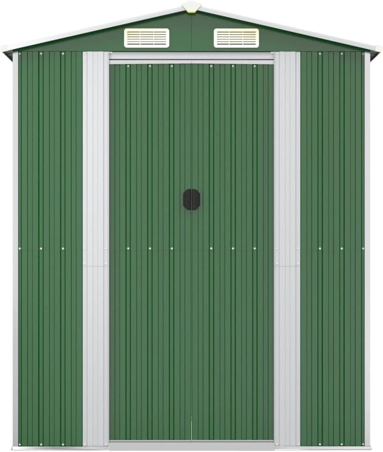 Abri de jardin - acier galvanisé vert - 192x938x223 cm - extérieur