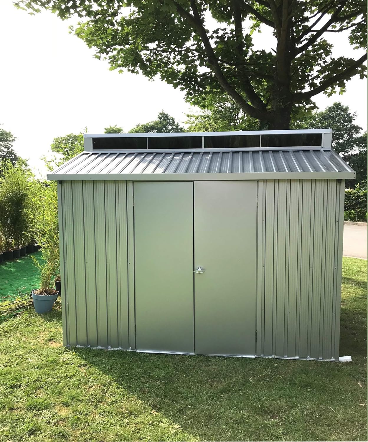 Duramax - ALU - 8x6 - abri jardin alu, lucarne, fondation, fenêtre, portes verrouillables