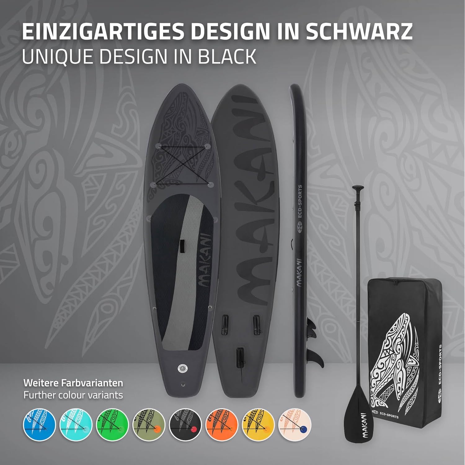 ECD Germany - Stand Up Paddle Gonflable - 305/308/320/380 cm - PVC, 120/150 kg, épaisseur 10/15 cm