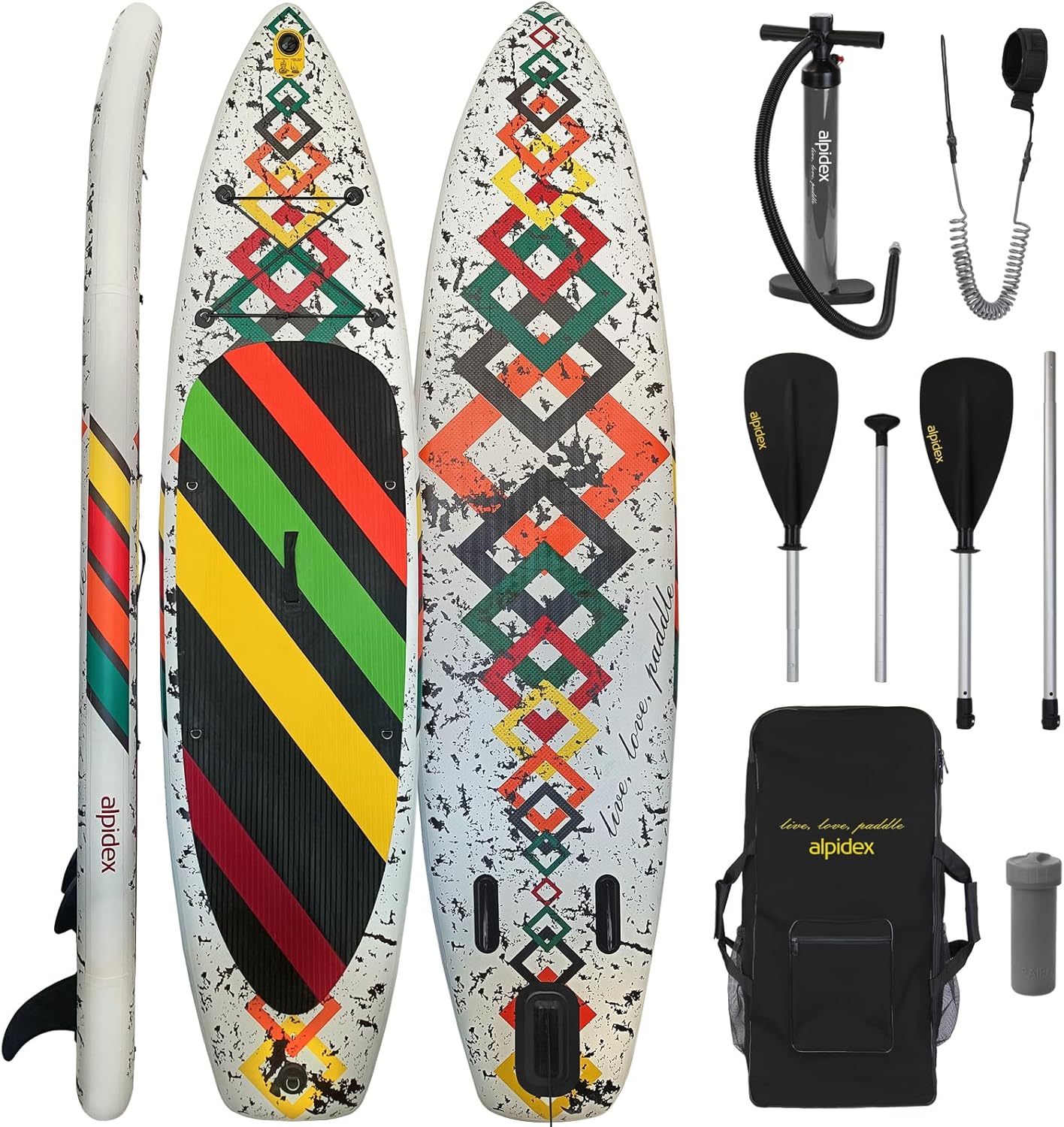 ALPIDEX - SUP Board 320x76x15 cm - gonflable, sac, pagaie, max 200kg