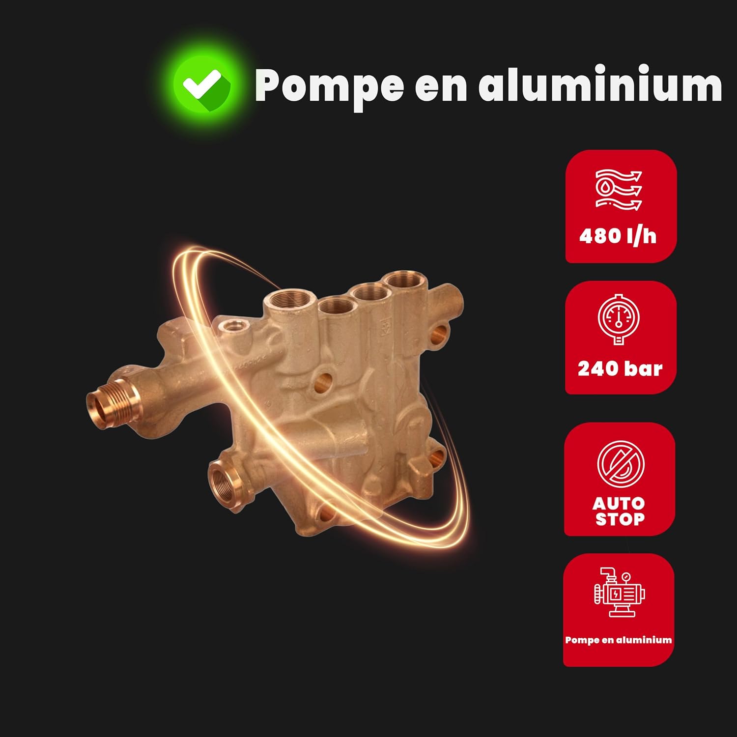 LEHMANN - Missouri série - 13 m rayon, 240 bar, 2200W, 480 l/h, accessoires