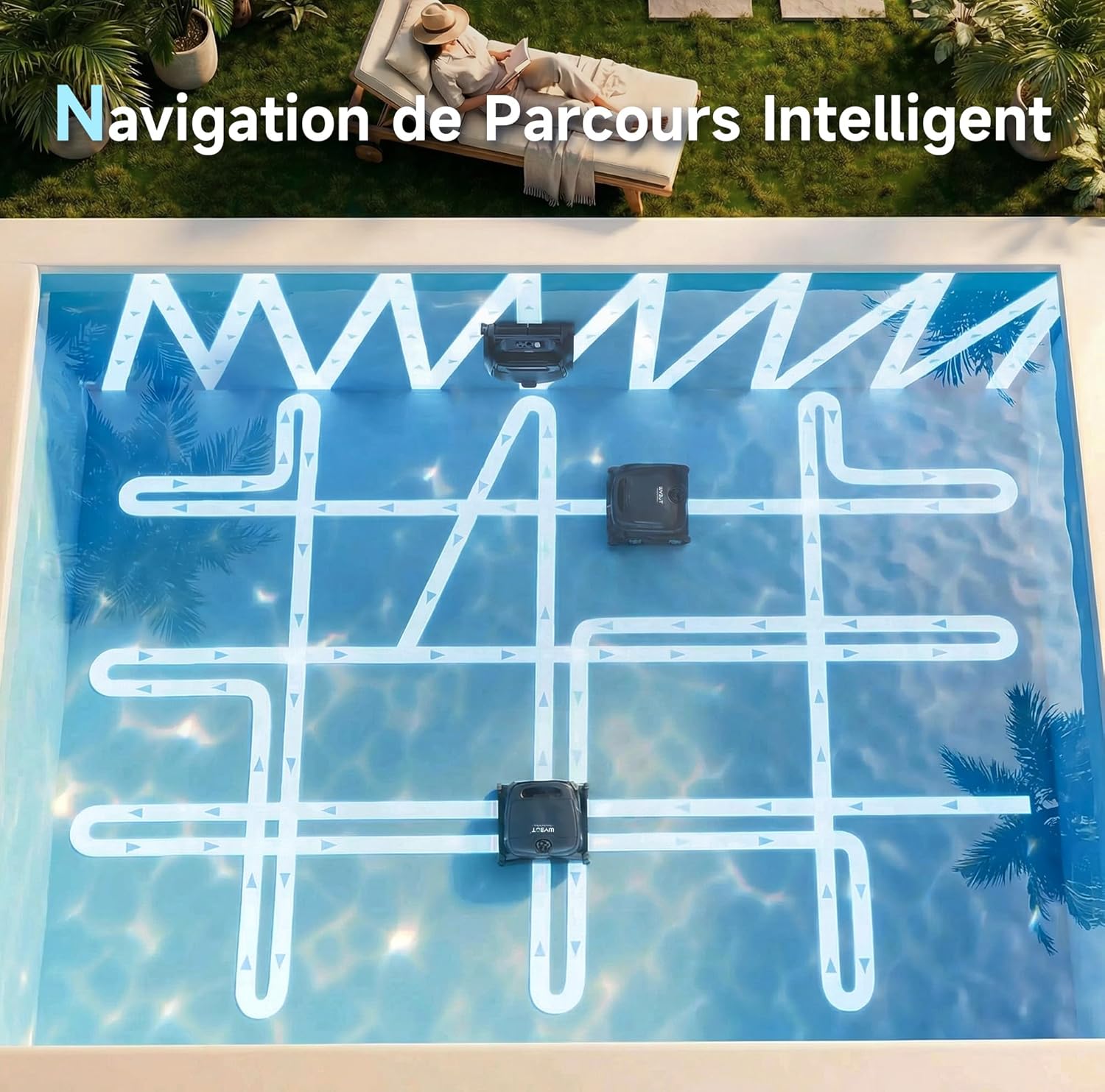 WYBOT - B1 - compact et léger, contrôle par appli, 100 min autonomie - B1