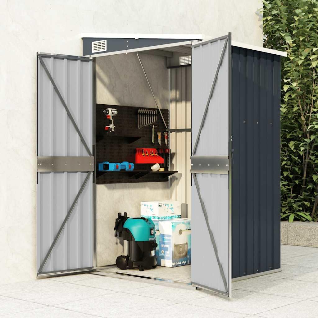 Générique Remise de Jardin Murale Anthracite 118x100x178 cm Acier,Structures extérieures, Cabanes & abris de Jardin,316219