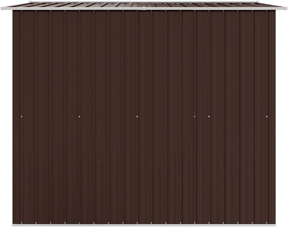 vidaXL - abri de jardin acier 257x205x178cm marron, rangement extérieur