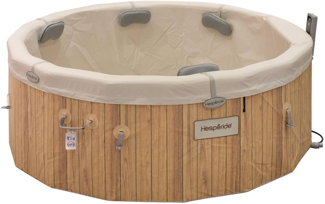Hespéride - Spa Nordik Ø190 cm - 5-7 pers, 180 jets, WiFi connecté, effet bois