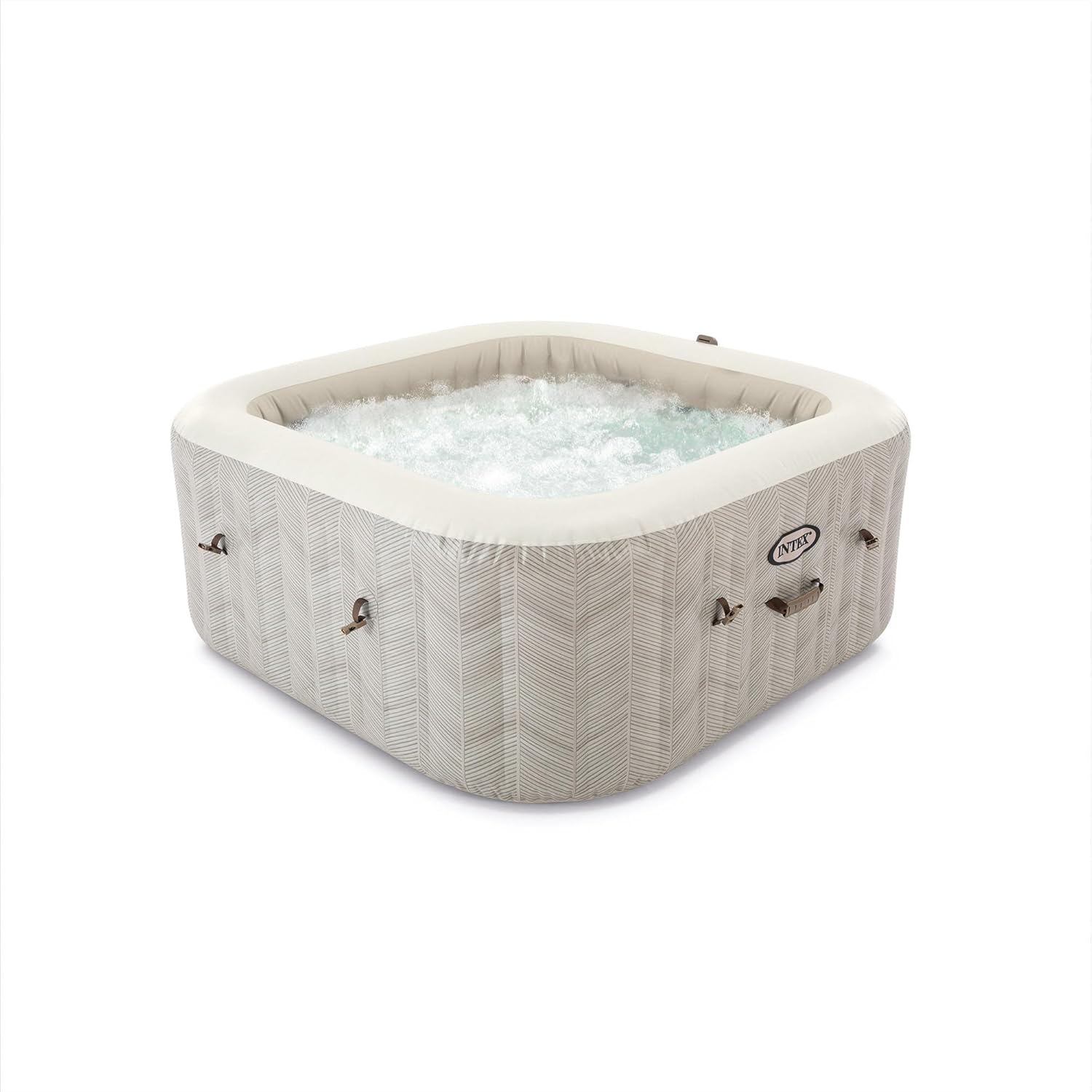 Intex - Spa Gonflable Chevron Deluxe - 175x175x71 cm - 4 places, chauffage 2200W, bulles, chlorateur, filtre S2 - 55092