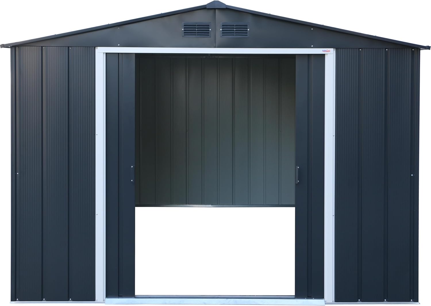 Duramax - ECO Abri de jardin métal 11,68m² toit renforcé anthracite 10x12