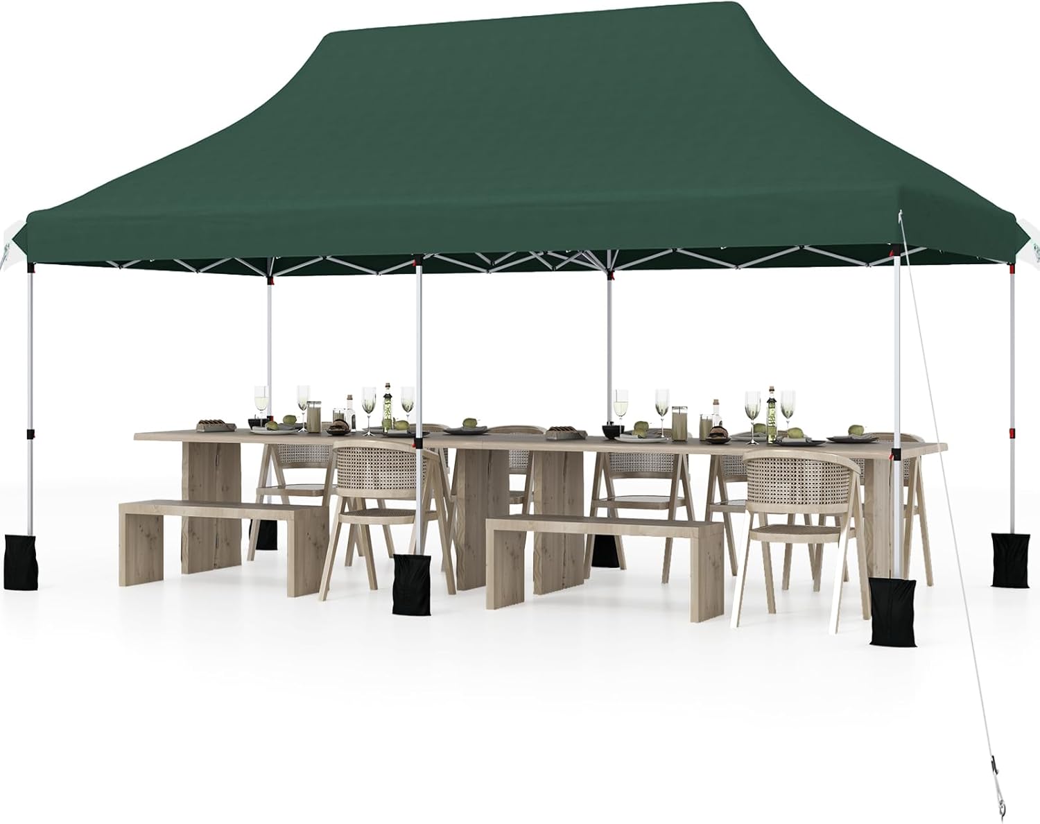 GOPLUS - Barnum pliant série jardin - 3x6m - imperméable, sac transport