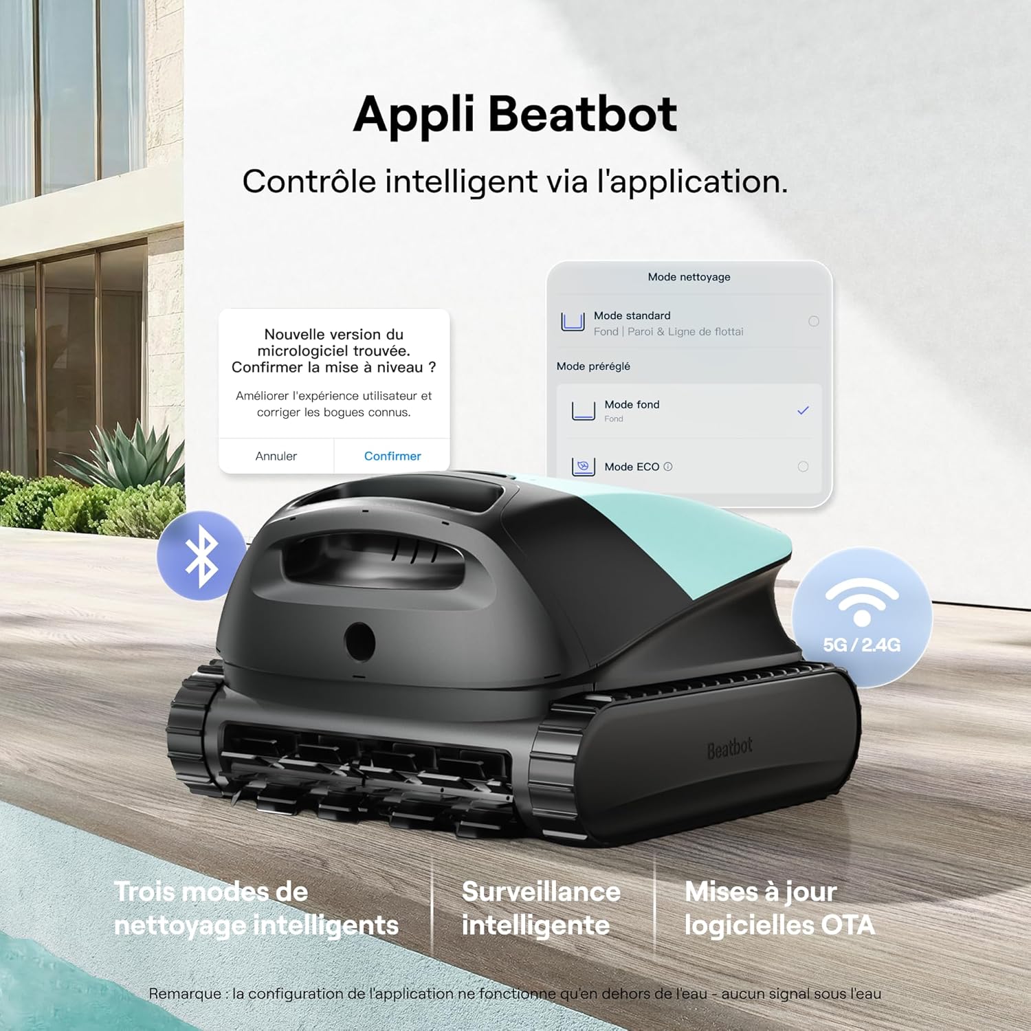 Beatbot - Sora 10 - robot piscine, 300 min, filtre 5L, 25700 LPH