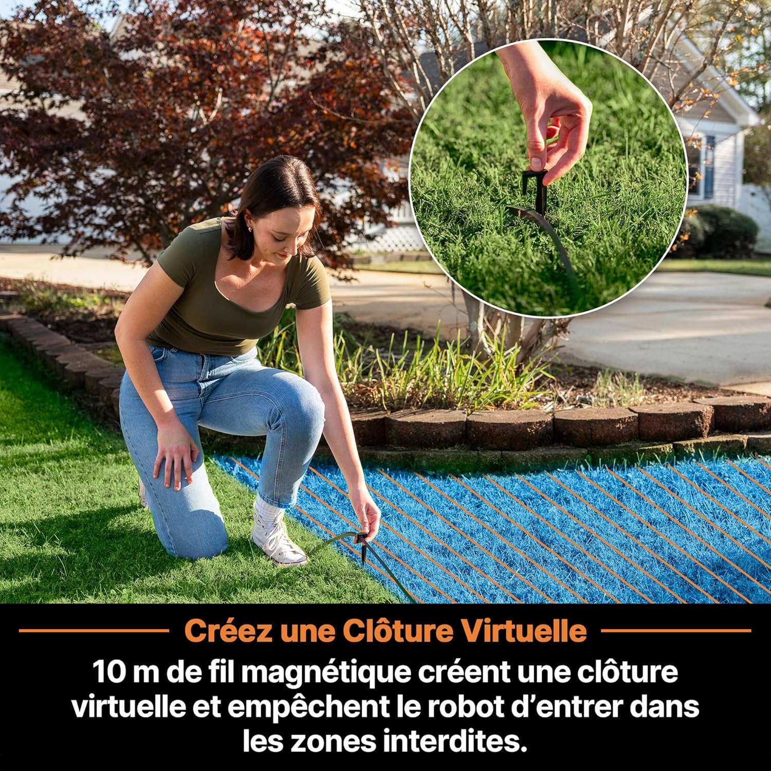 Lawnmaster - OcuMow série - 500 m² - navigation optique, 2 Ah, évitement d'obstacles, station auto - OcuMow®18