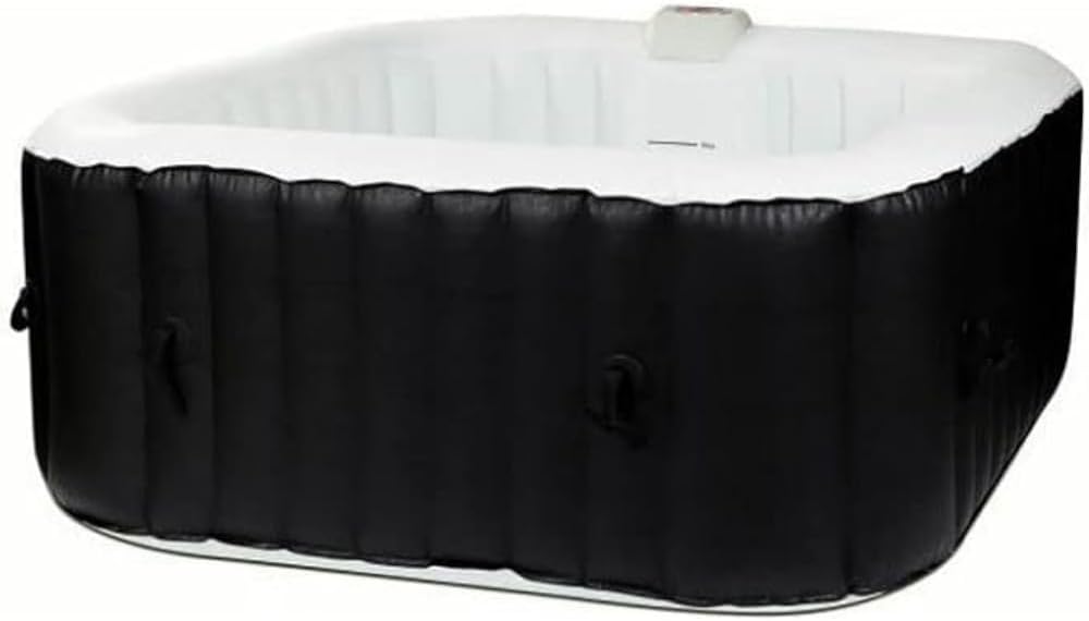 SUNSPA - Spa gonflable carré - 155 x 65 cm - 4 personnes, laminé
