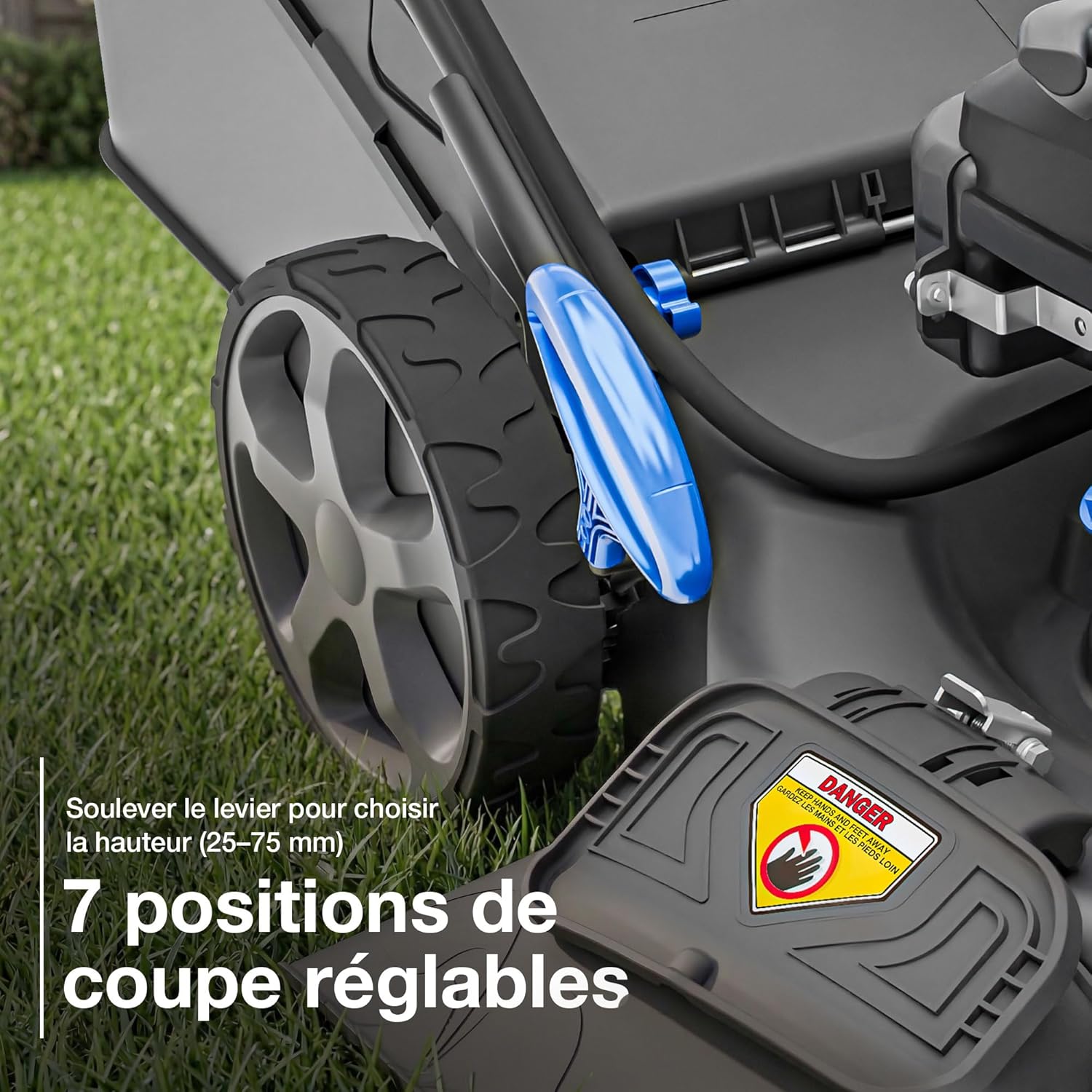 Hyundai - tondeuse thermique 46cm, 139CC, autotractée, démarrage électrique