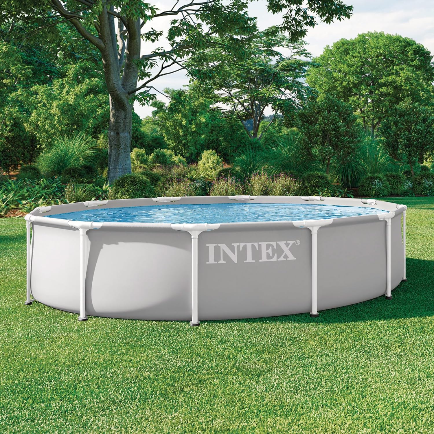 Intex - Prism Frame Série - 12ft x 30in - Piscine tubulaire robuste