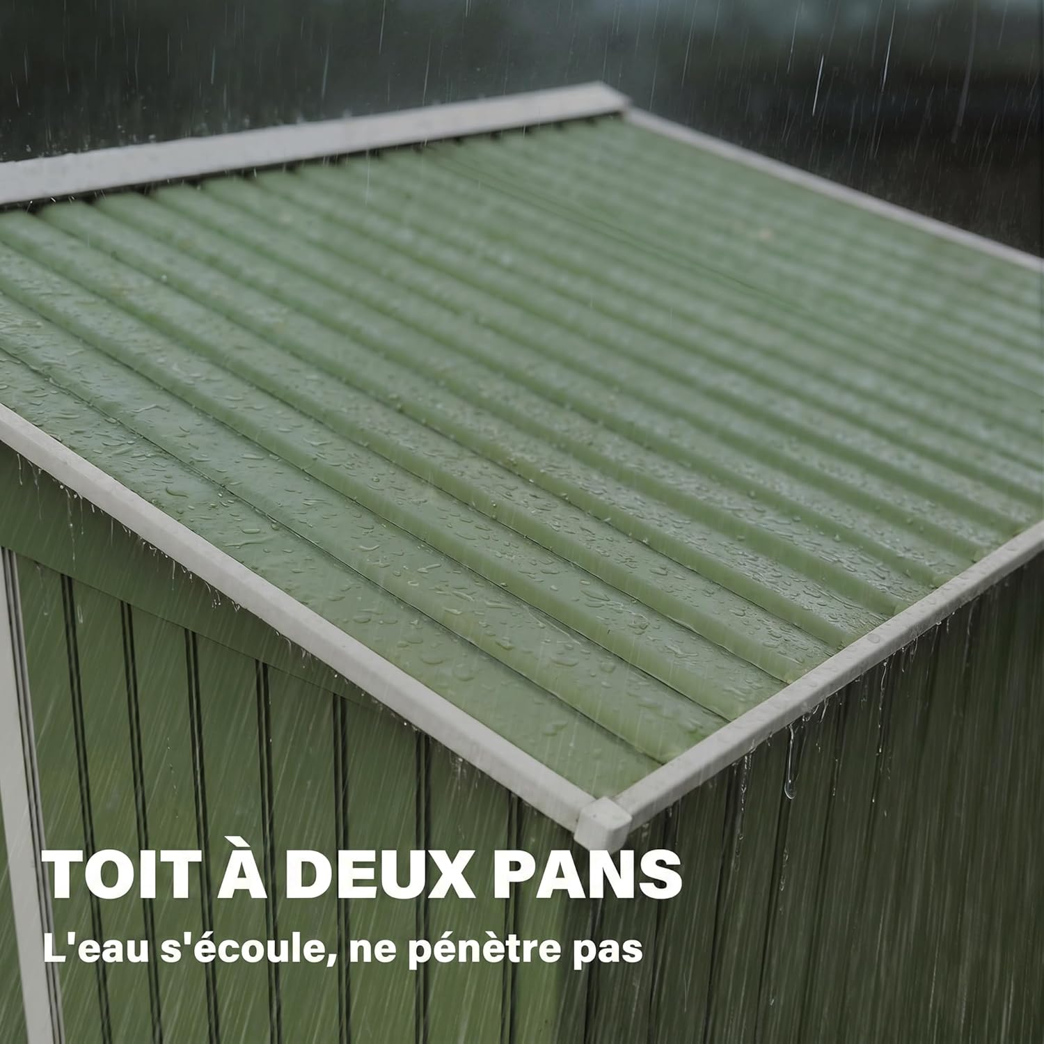 Outsunny - abri de jardin XXL - 277x195x192 cm - acier, portes coulissantes, 4 aérations, fondation