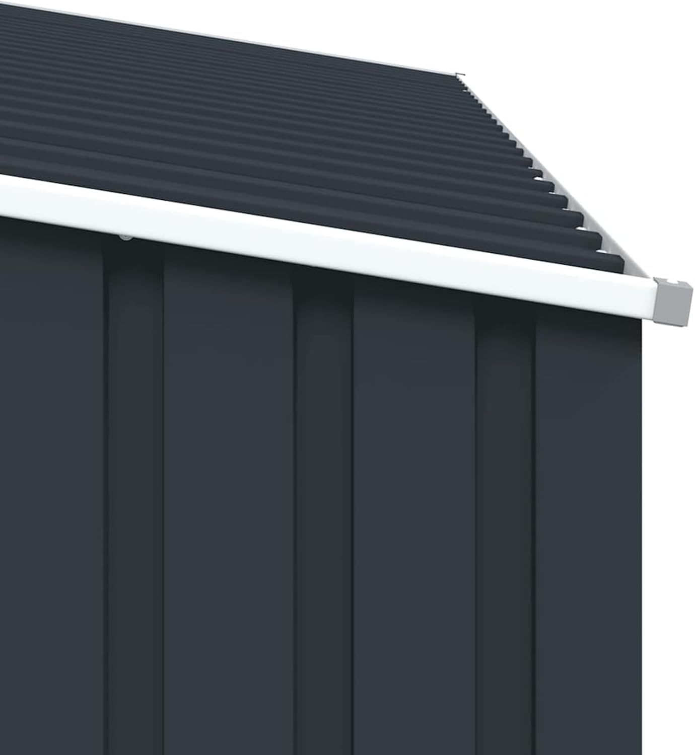 Gecheer - abri à bois jardin - 245x98x159 cm - acier galvanisé, grande capacité