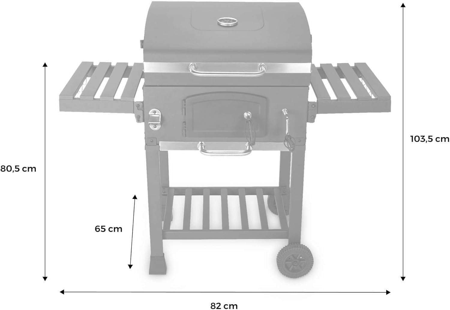 Alice - Bernard Noir - barbecue charbon, fumoir, tablettes, récupérateur
