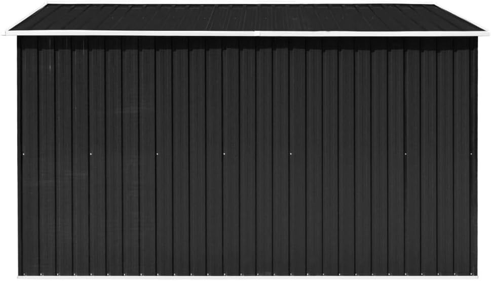 ShGaxin - abri de jardin métal anthracite - 257x298x178cm - rangement extérieur
