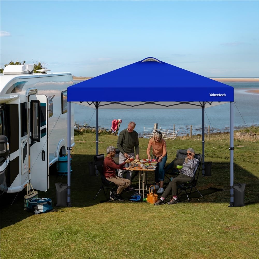 Yaheetech - Tonnelle pliante 3x3m - roulettes, UV50+, accessoires