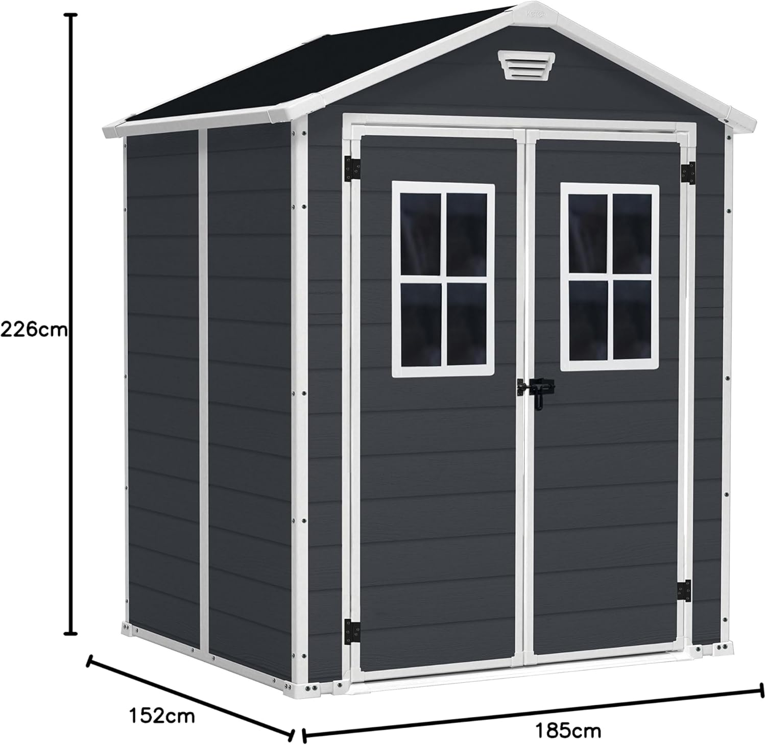 Keter - Abri de jardin Premium, résine, 185x152x226 cm, anthracite - 12-938205