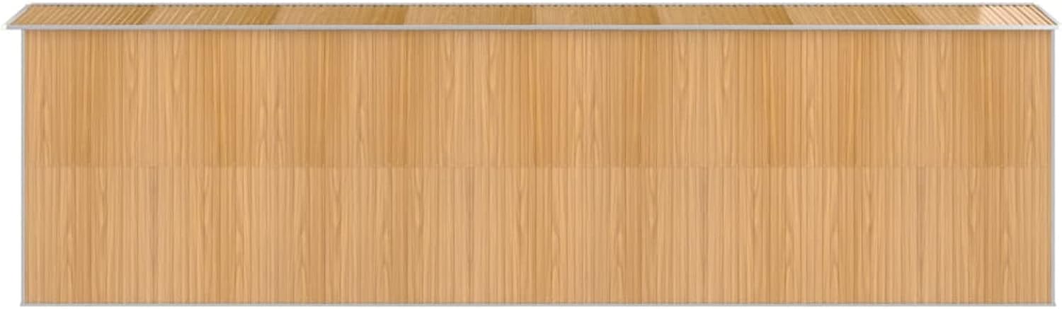 ShGaxin - abri de jardin série acier galvanisé, 192x689x223cm, marron clair