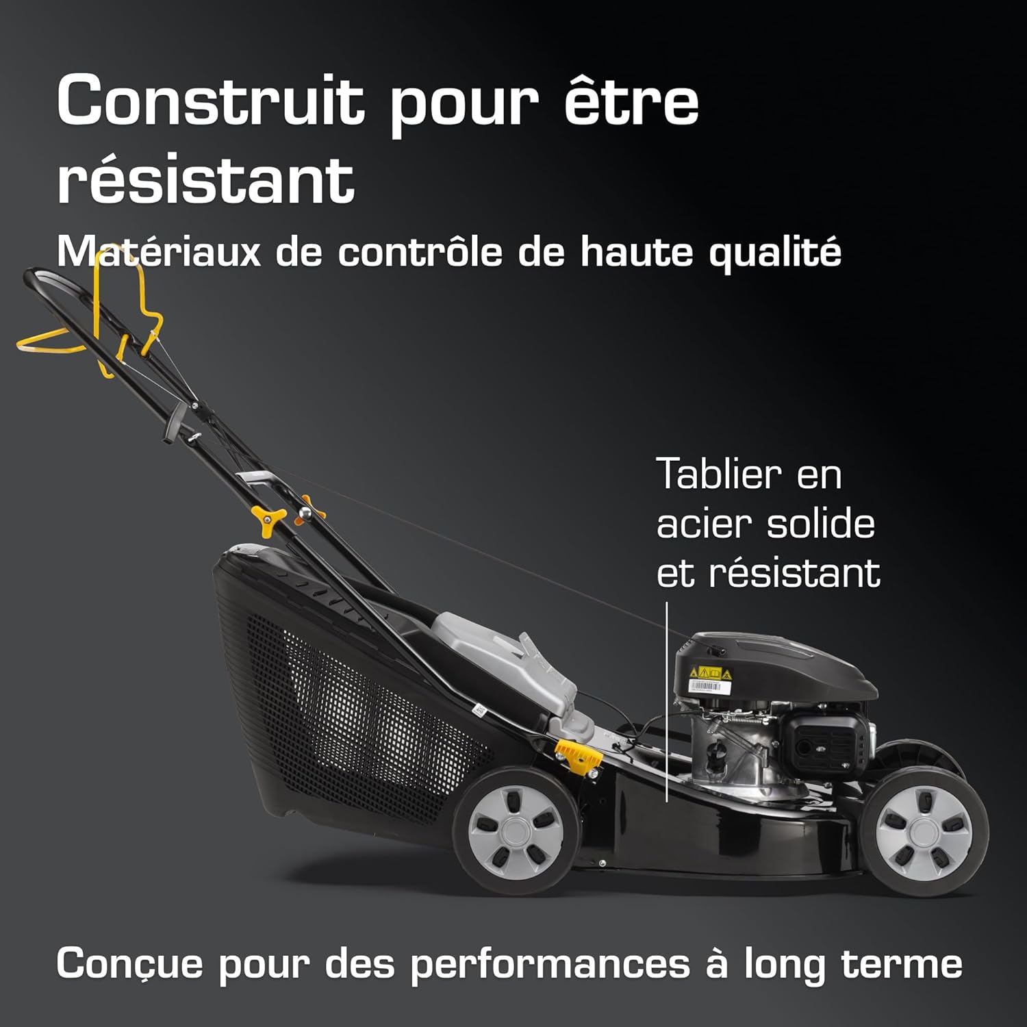 Alpina AL4 46 SA Tondeuse Thermique, 125 cm³, 46 cm – Bac 60 l, Autotractée – Pelouses jusqu'à 1 200 m²