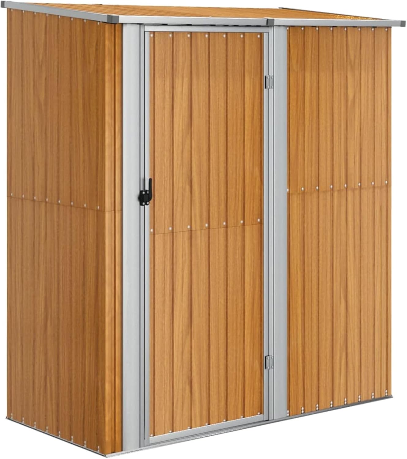 ShGaxin - abri de jardin extérieur acier galvanisé marron 180,5x97x209,5 cm