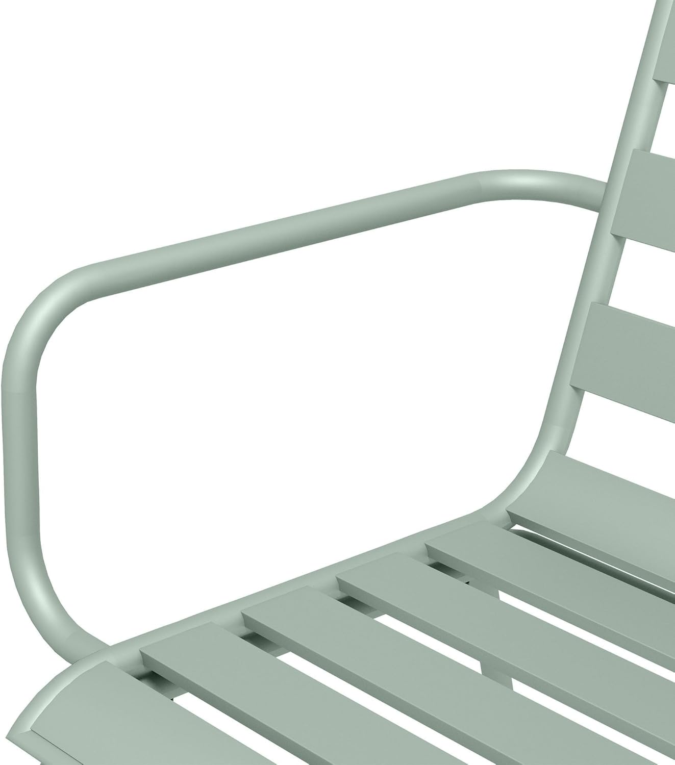 Outsunny - Salon de jardin 5 pièces - table + 4 chaises acier vert clair - chaises empilables