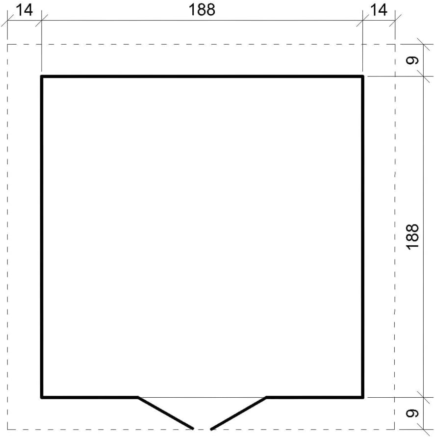 Abri jardin bois traité 3.53 m2,