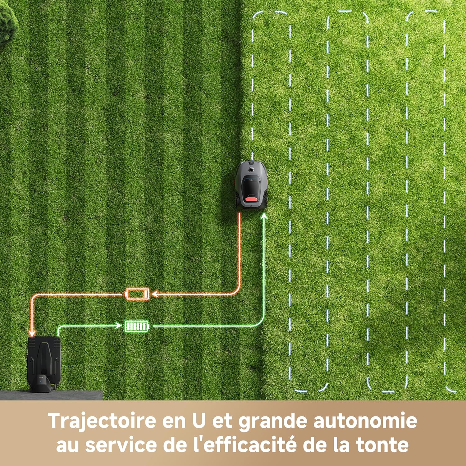 MOVA - LiDAX Ultra série - 1600 m² - 4G, IA, LiDAR 3D, coupe 5 cm, LiDAX Ultra 1600