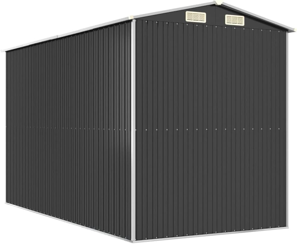 Abri de jardin - anthracite, 192x357x223 cm, acier galvanisé, 3147451