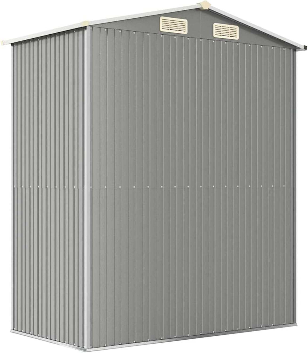 Gecheer Abri de jardin en métal pour extérieur, acier galvanisé, gris clair, 192 x 108 x 223 cm