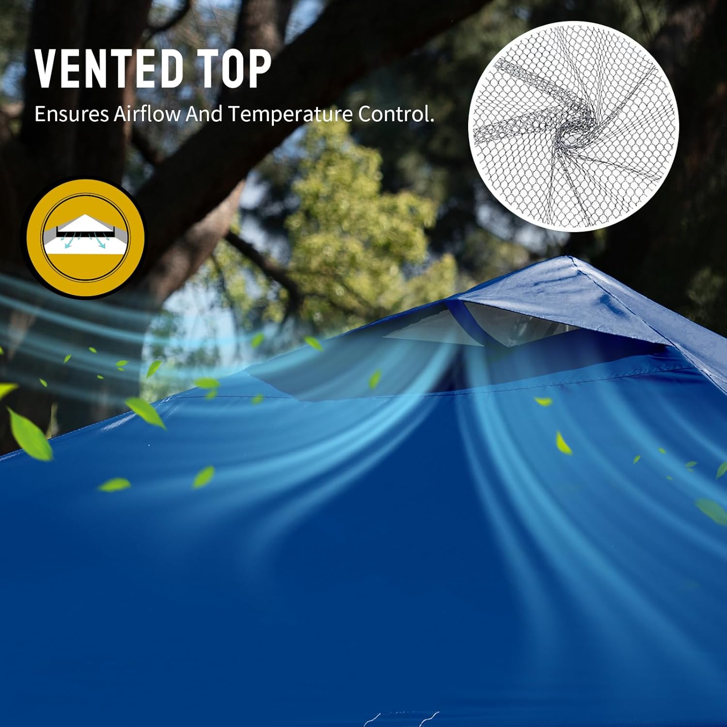 CROWN SHADES - Tonnelle pliante 3x3m - imperméable, UPF 50+, sacs de sable