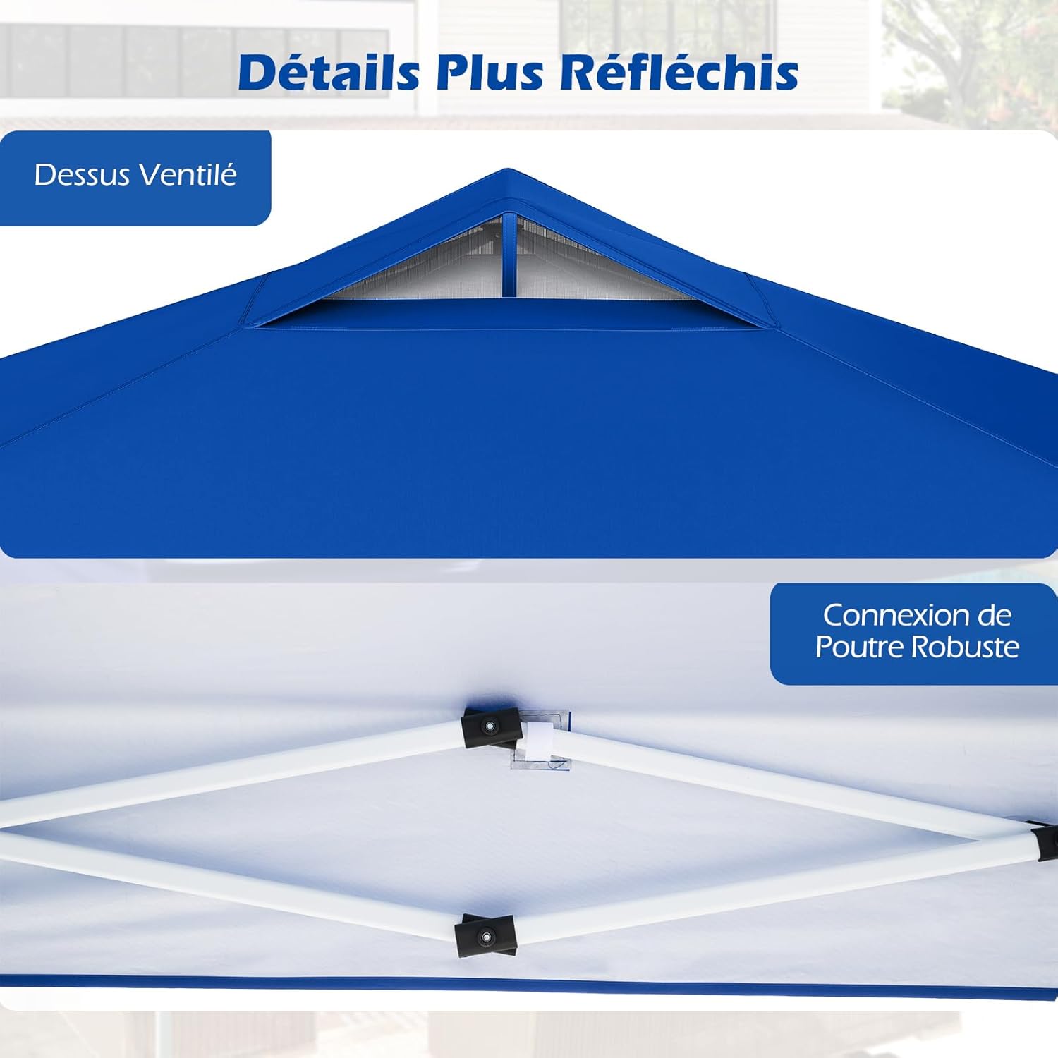 GOPLUS - tonnelle de jardin pliante 3x3m, toit ventilé, sac de transport, protection solaire