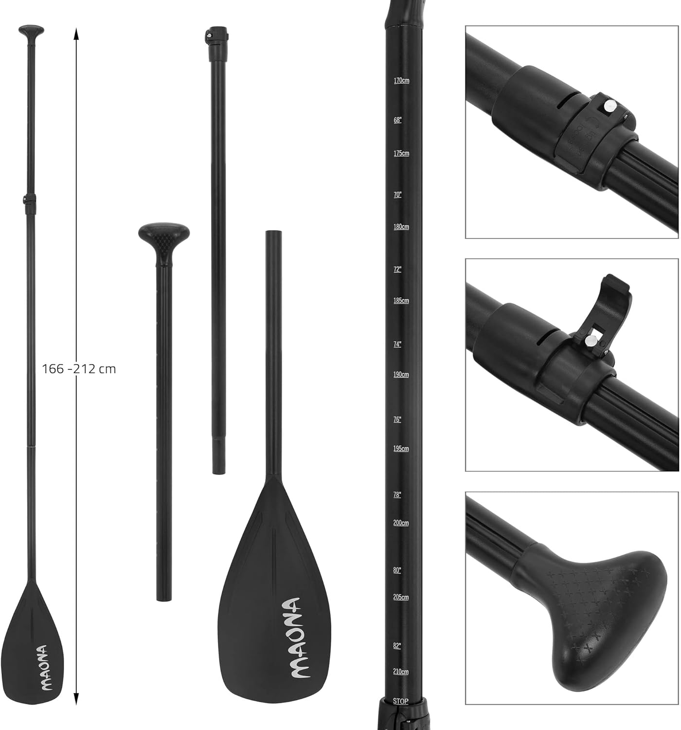 ECD Germany - SUP gonflable série Stand Up - 305/308/320/380 cm - PVC, 120/150 kg, 10/15 cm d’épaisseur