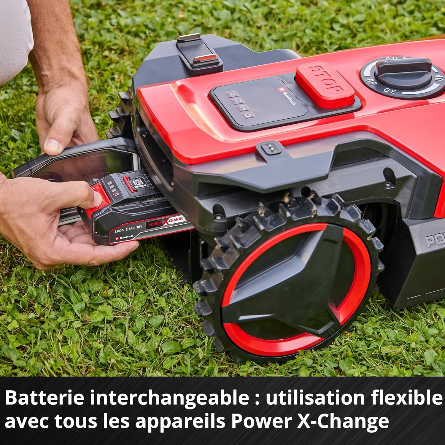Einhell - FREELEXO 500 - robot tondeuse 500 m², batterie 2,5 Ah, app mobile IPX5
