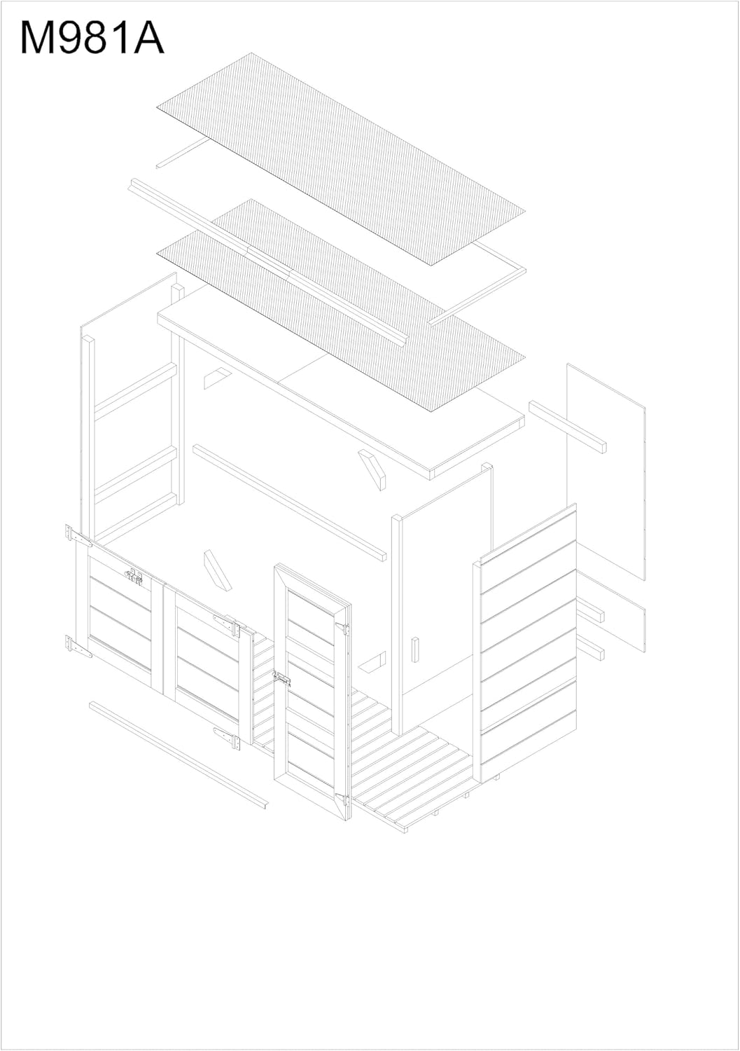Abri de Jardin pour poubelles, Cache Poubelle extérieur 2x240L – Coffre de Rangement Exterieur, Armoire de Jardin, cabane de Jardin Exterieur – Timbela M981A-TERRA Brown