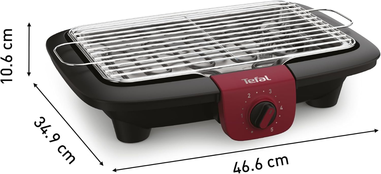 Tefal - EasyGrill Adjust - grande surface, inox, temp. réglable - BG90E514