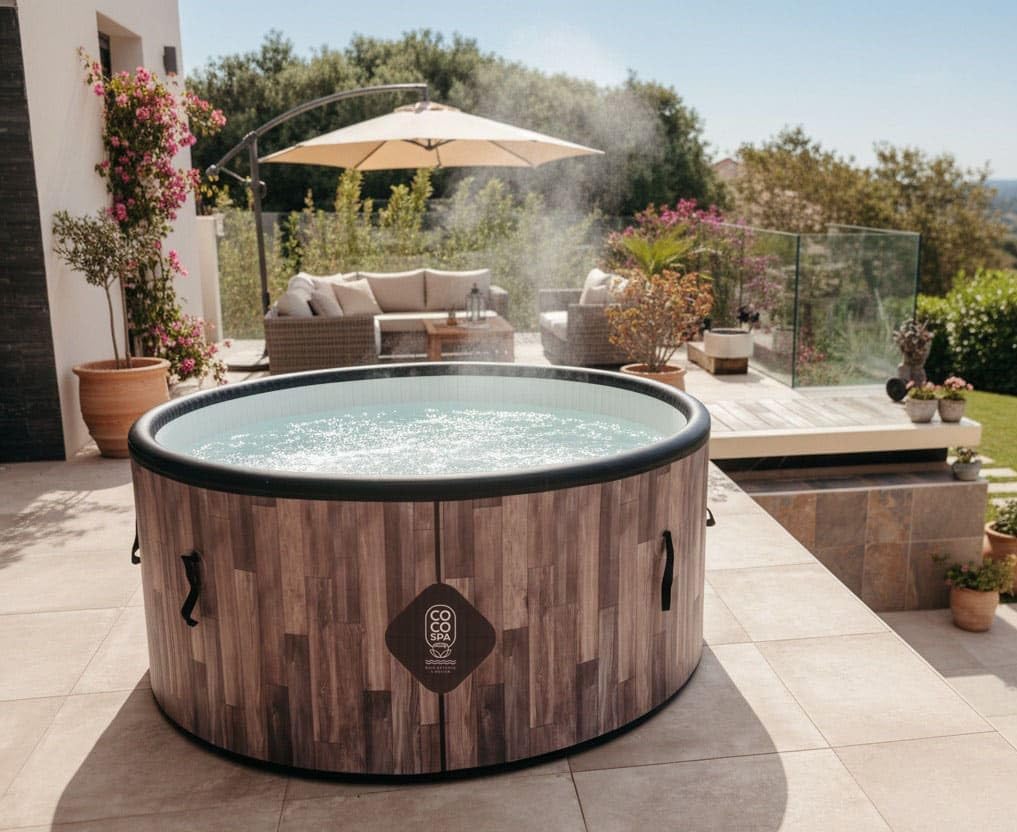 COCO SPA Nordik Spa Gonflable - 150 cm de diamètre - 800 litres - Moteur 2240 W - 2 à 4 Personnes - Massage 140 Jets