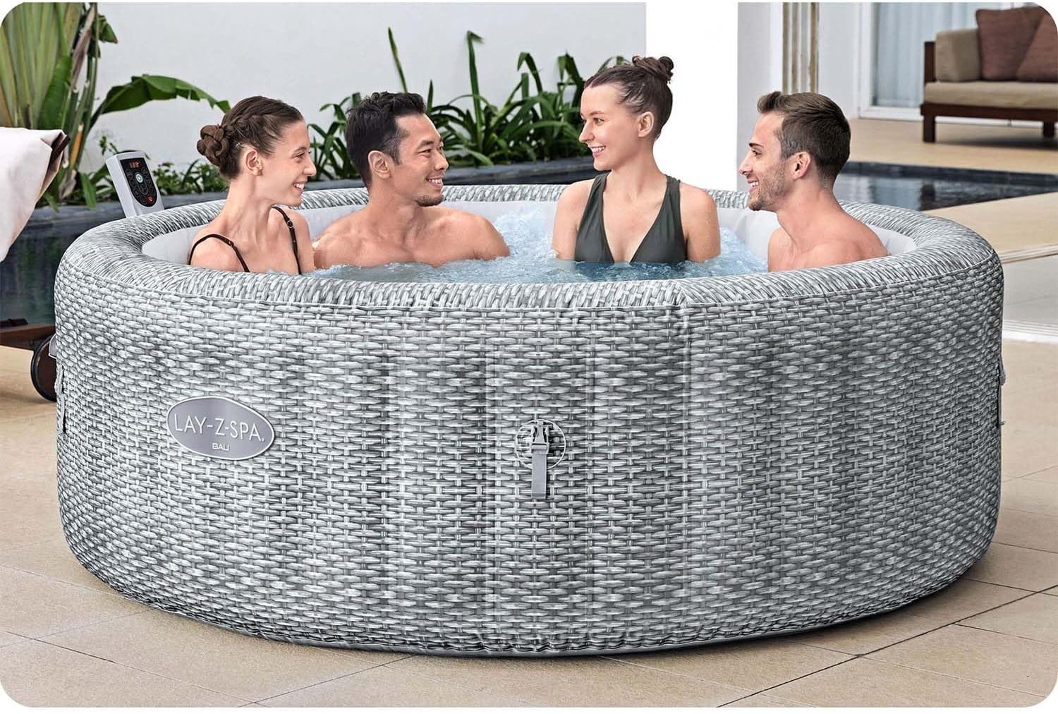 Bestway - Bali MaxHold EnergySense UltraFit 196x71cm gris, AirJet 77