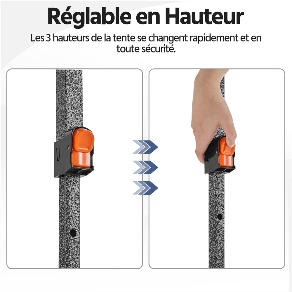 Yaheetech - tonnelle pliante série - 3x3m - imperméable, accessoires
