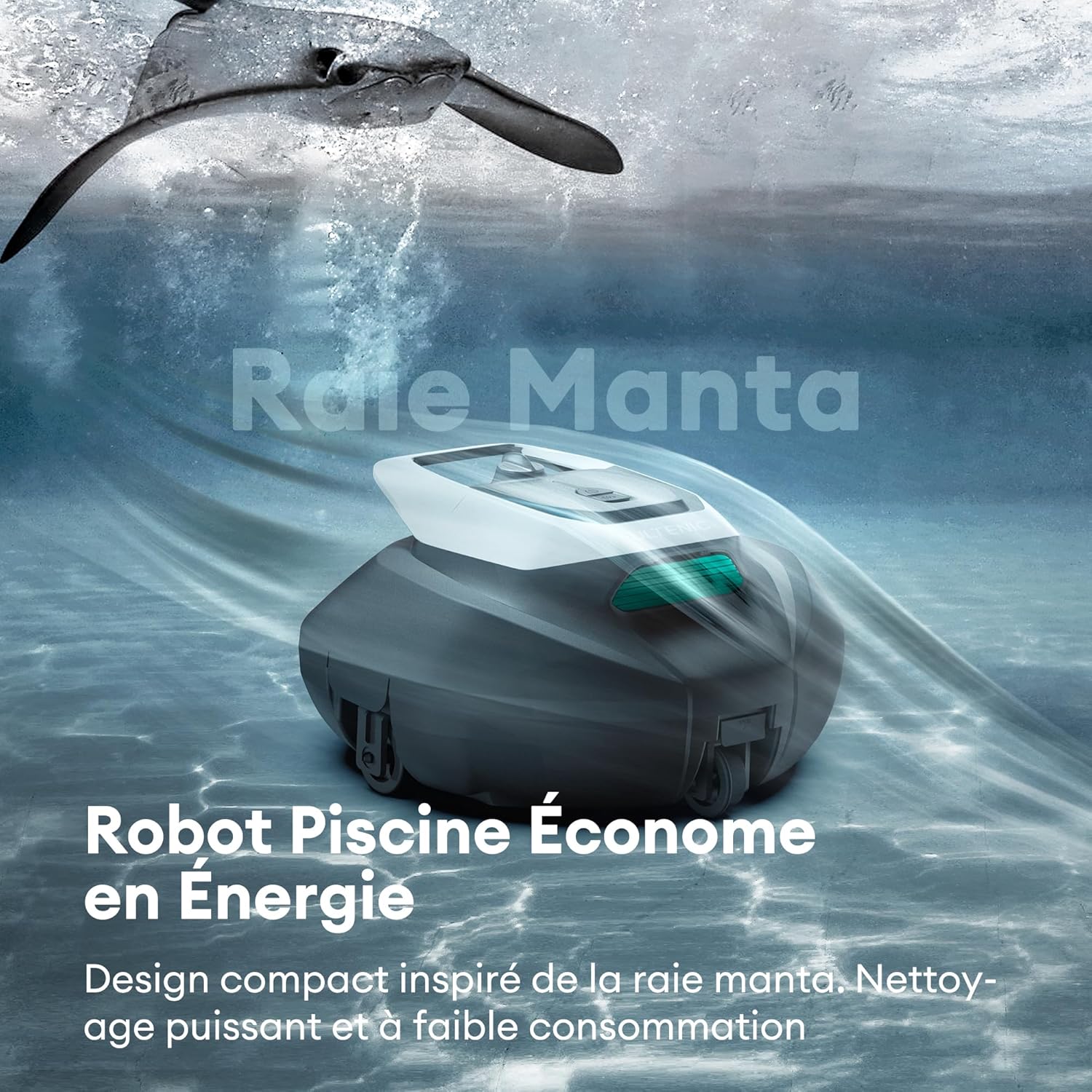 Ultenic - Pooleco 10s - 80㎡ - robot piscine sans fil, APP, 90min, haute aspiration