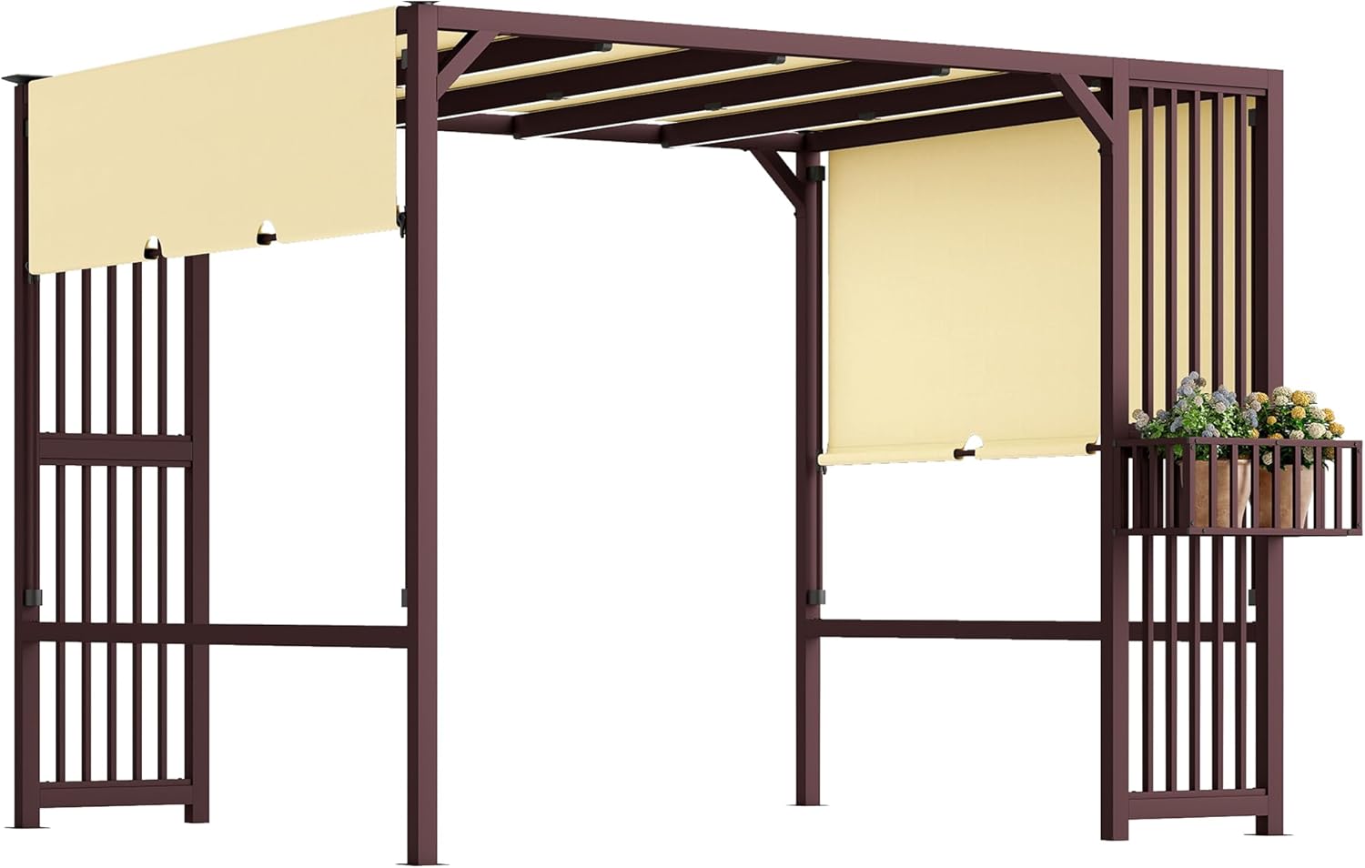 Outsunny - Pergola série UV30+ - 3x2,5m - toit ouvrant, résistante hiver