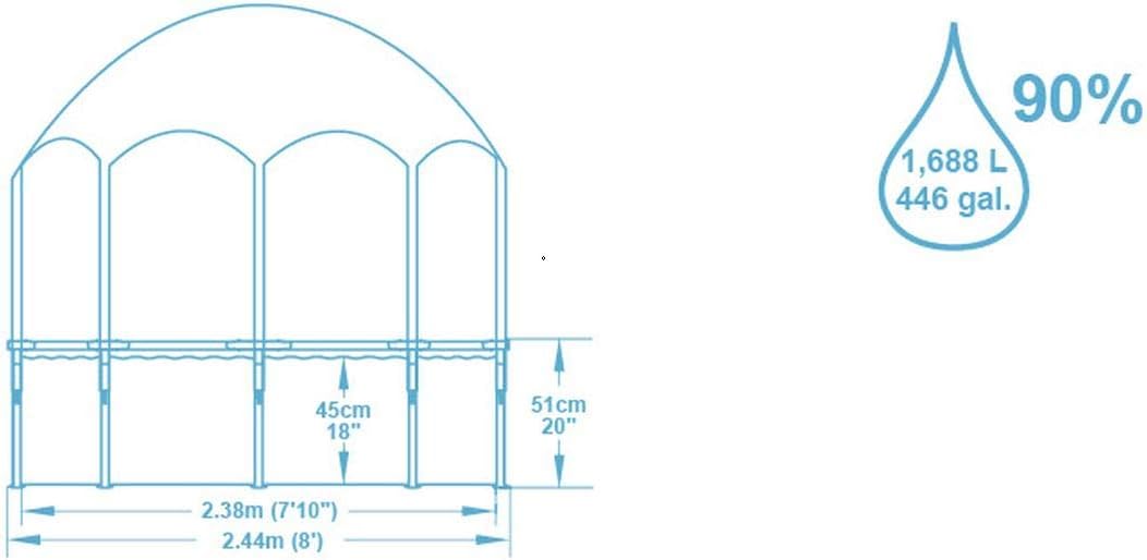 Bestway Piscine tubulaire Bleu 244 x 244 x 51 cm 1680 L 56432