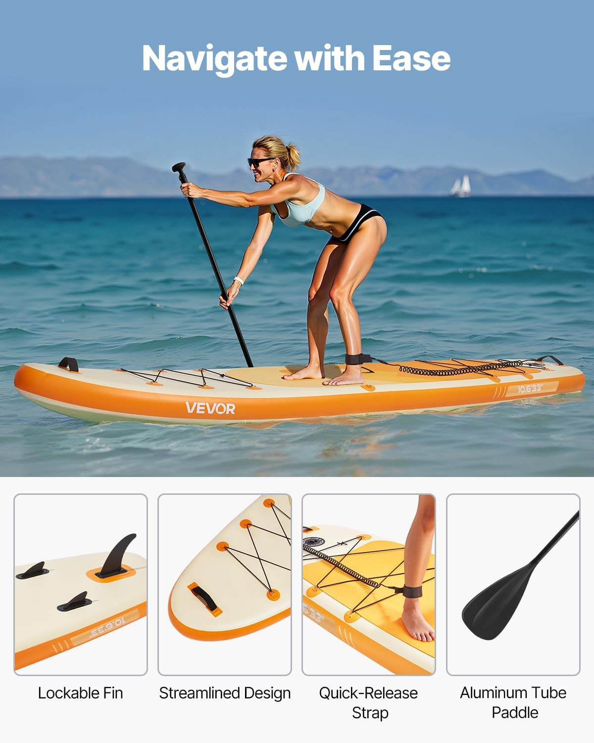 VEVOR - planche paddle gonflable - légère - accessoires complets