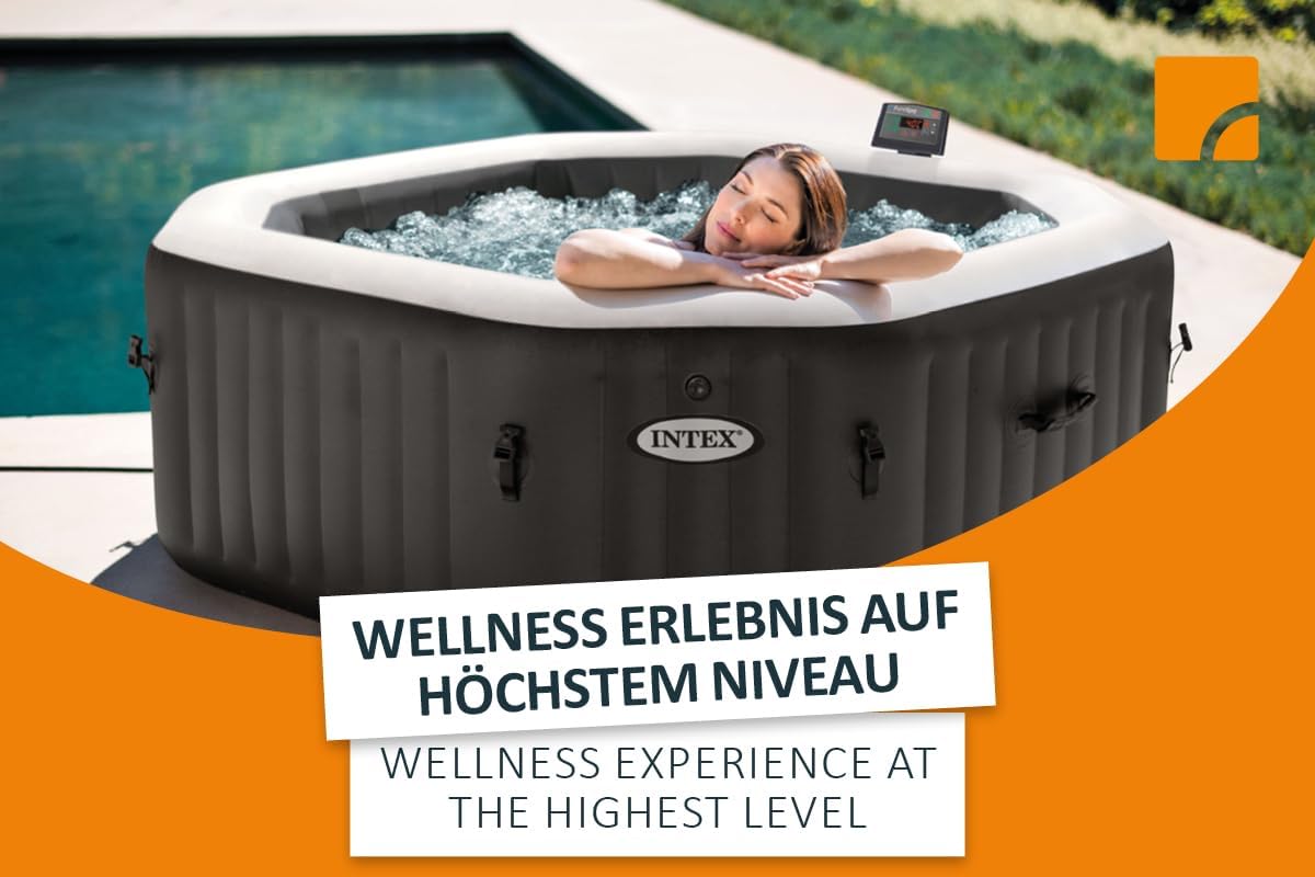 Intex PureSpa Bubble Massage Ø 201 x 71 cm - 28343AH - pour jusqu'à 4 Personnes - Capacité d'eau : 795 litres