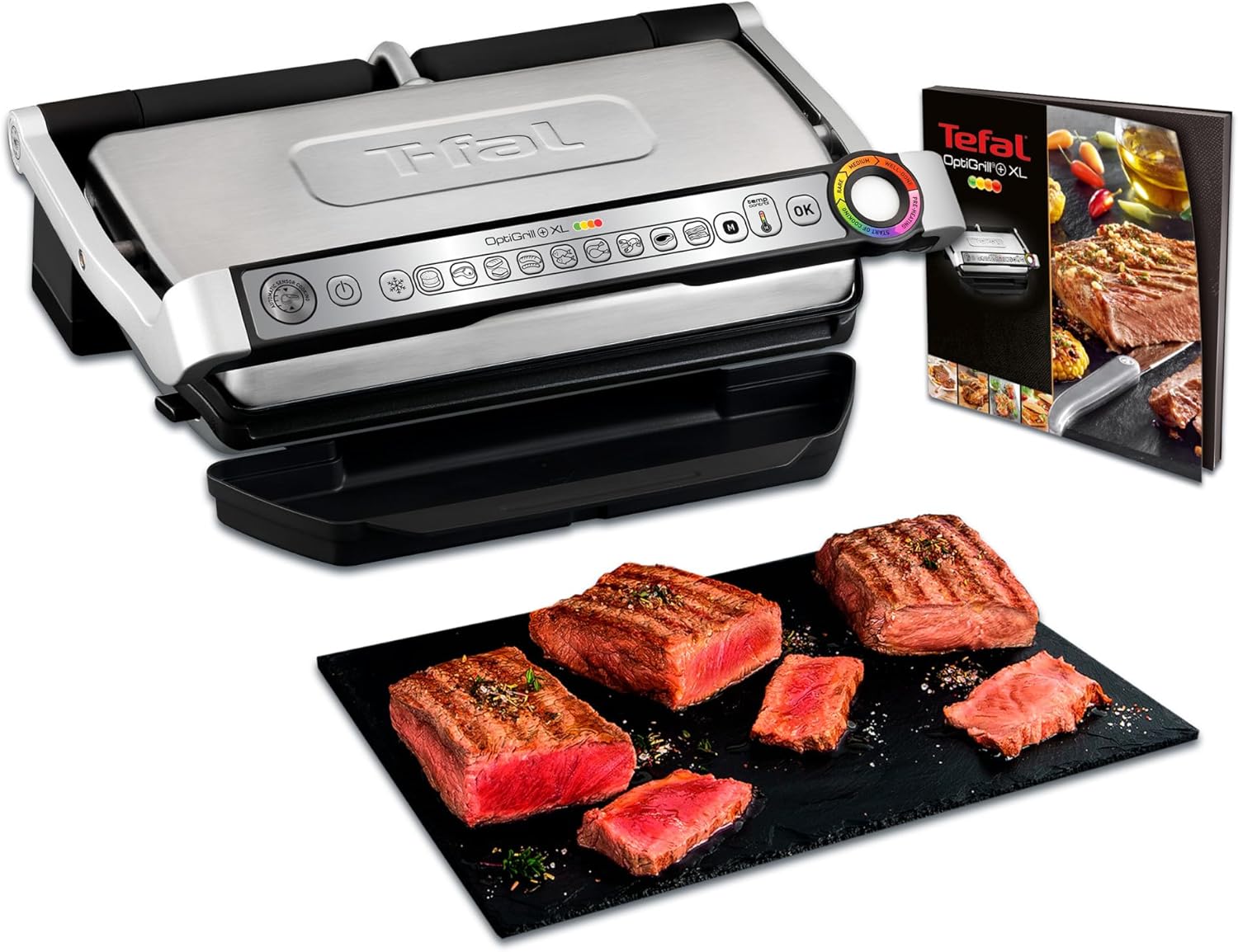 Tefal - Optigrill+ XL série - XL pour 8 personnes, grill intelligent - GC722D16